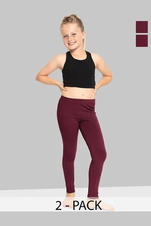 naughty ninos Girls Pack Of 2 Ankle-Length Leggings
