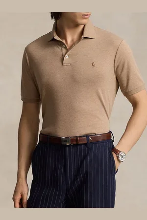 Ralph Lauren Men Solid Polo Collar Cotton Slim Fit T-shirt