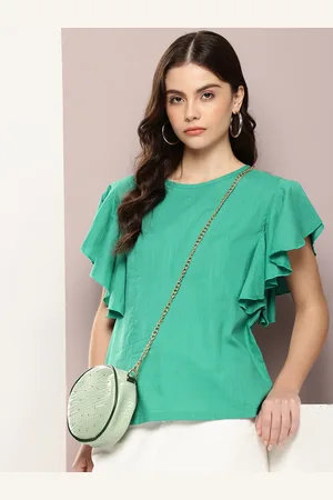 Kook N Keech Flutter Sleeves Ruffles Top