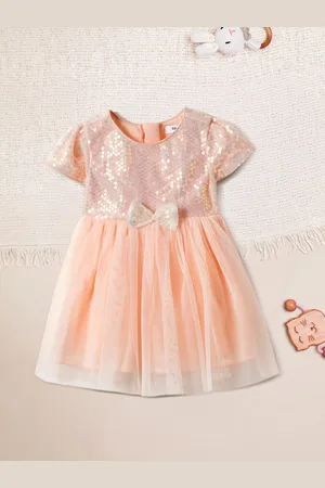 Nauti Nati Nautinati Fit and Flare Sequin Party Dress for Girls with Free Mini Purse
