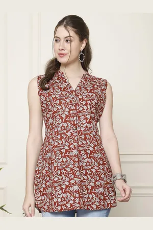GRACIT Floral Printed V-Neck Kurti
