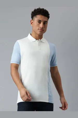 Richlook Men Colourblocked Polo Collar Cotton T-shirt