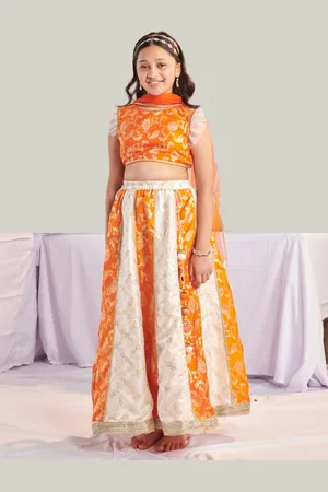 pspeaches Girls Ready to Wear Printed Lehenga & Blouse With Dupatta