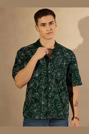 DENNISON Men Smart Embroidery Oversized Cotton Casual Shirt
