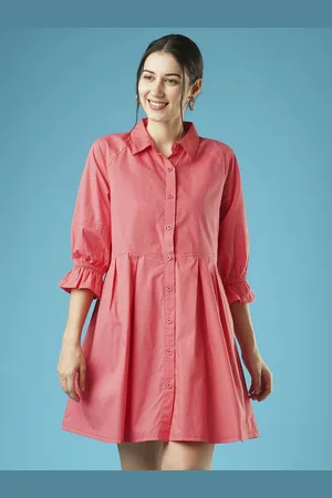 Globus Shirt Collar A-Line Dress
