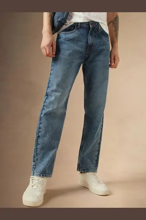 Dennis Lingo Men Relaxed Fit Mid-Rise Light Shade Clean Look Cotton Jeans