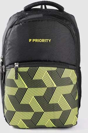 Priority Unisex Geometric Printed Backpack - 28 L