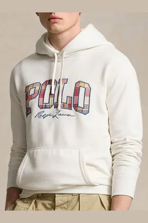 Ralph Lauren Men The RL Fleece Plaid-Logo Hoodie