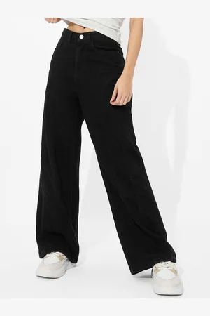 The Souled Store Women Pure Cotton Wide Leg Fit Light Fade Stretchable Jeans