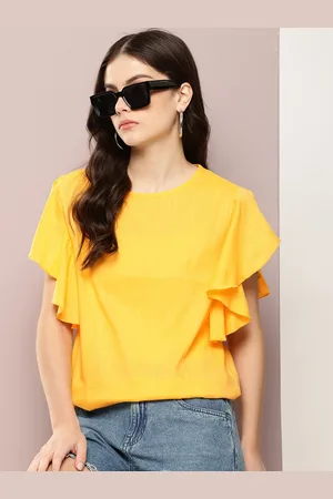 Kook N Keech Flutter Sleeves Ruffles Cotton Top