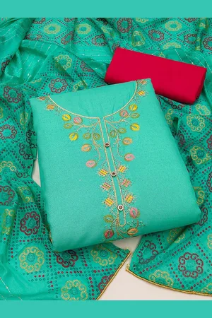 Ishin Embroidered Pure Cotton Unstitched Dress Material