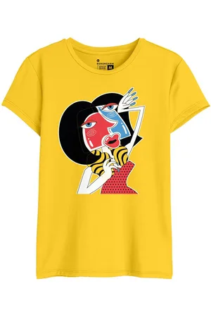 BonOrganik Women Graphic Printed Round Neck Cotton T-shirt