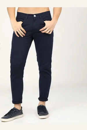 Highlander Men Solid Slim Fit Mid-Rise Chinos Trousers