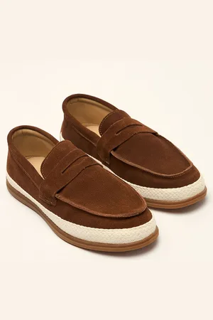 The Bear House Men Suede Loafers for Casual Wear