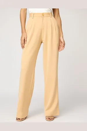 FREAKINS Women Pleated Straight Korean Pant