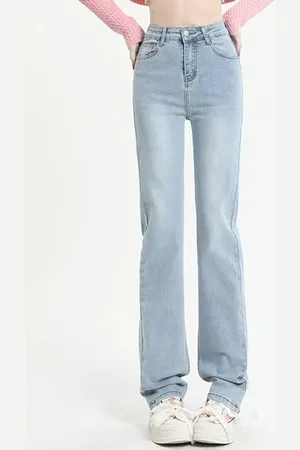 LULU & SKY Women Straight Fit High-Rise Light Fade Jeans