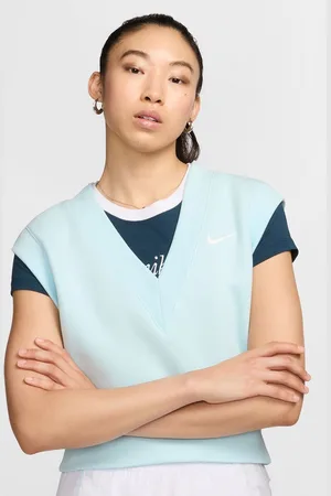 Nike Women Sportswear Phoenix Fleece Loose V-Neck Sleeveless Cropped Top