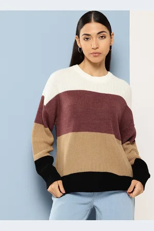 Chemistry Acrylic Colourblocked Longline Pullover