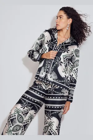 VERO MODA Women Cuban Collar Ethnic Motifs Printed Casual Shirt