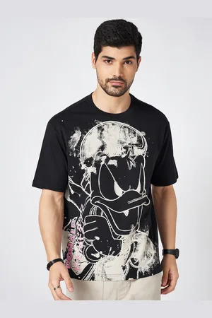 PEOPLE Men Graphic Printed Round Neck Cotton Boxy T-Shirt