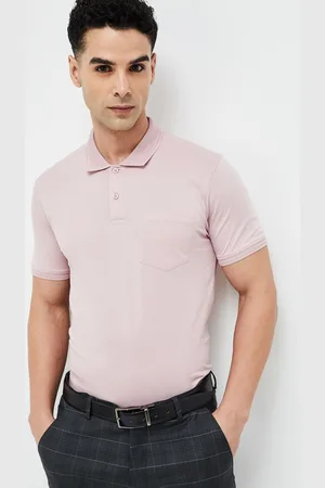 Lifestyle Men Solid Polo Collar Cotton T-shirt