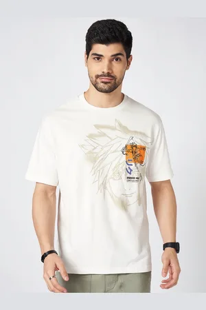 PEOPLE Men Graphic Printed Round Neck Cotton Boxy T-Shirt
