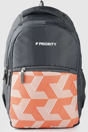 Priority Unisex Geometric Printed Backpack - 28 L