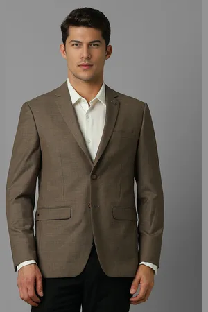 Louis Philippe Men Checked Single Breasted Blazers