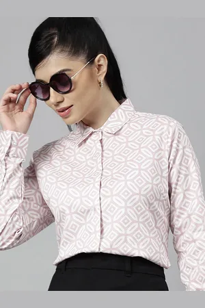 HANCOCK Women Long Sleeves Floral Printed Formal Shirt