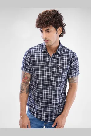 SPYKAR Men Micro Checks Slim Fit Casual Shirt