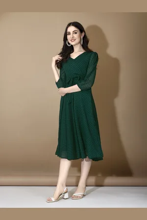 Kalini Women Georgette A-Line Midi Dress