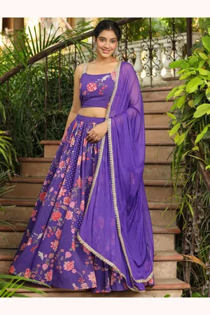 Janasya Printed Ready to Wear Lehenga & Blouse With Dupatta