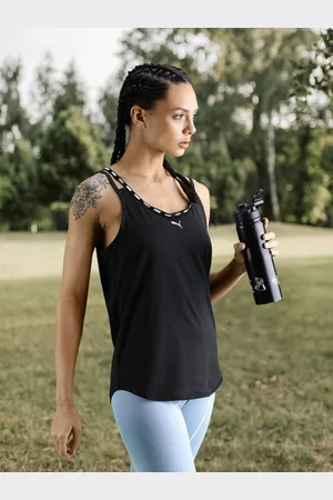 PUMA Black Strong Tri-Blend Training Tank Top