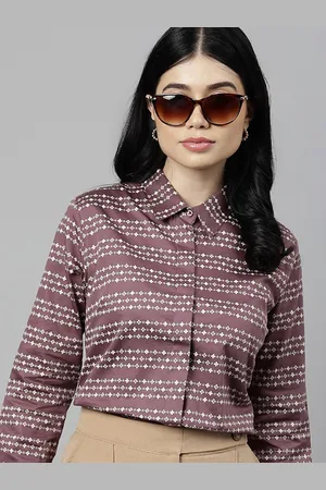 HANCOCK Women Micro Ditsy Printed Long Sleeves Formal Shirt