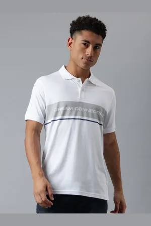Richlook Men Striped Polo Collar Cotton T-shirt