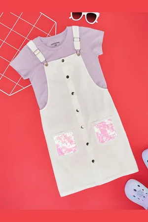 Pantaloons Girls Pinafore Knitted Dress