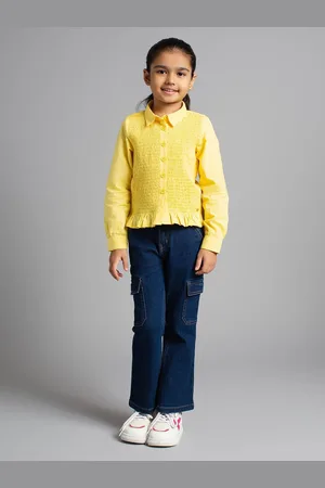 Ed-a-Mamma Girls Smocked Detail Casual Shirt