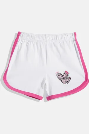 Eteenz Girls Graphic Printed Pure Cotton Shorts