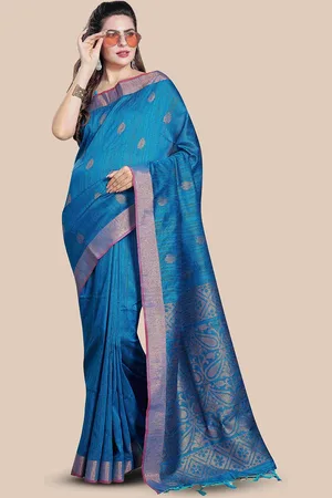 Rani Saahiba Woven Design Zari Saree With Blouse Piece