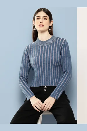 Chemistry Acrylic Striped Pullover