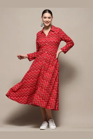 Biba Checked Shirt Midi Dress