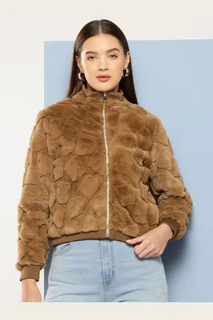 Chemistry Self-Design Faux Fur Tailored Jacket