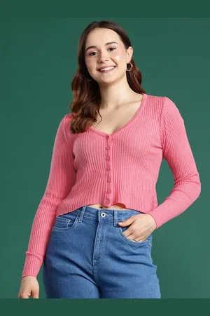 DressBerry V-Neck Ribbed Cardigan