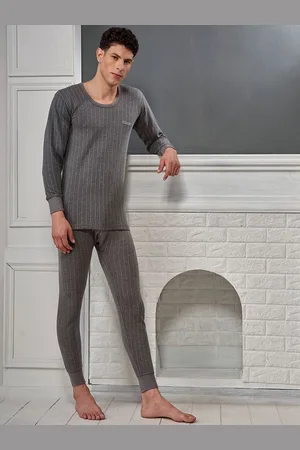 INFERNO Men Crew Neck Thermal Top and Pant Set