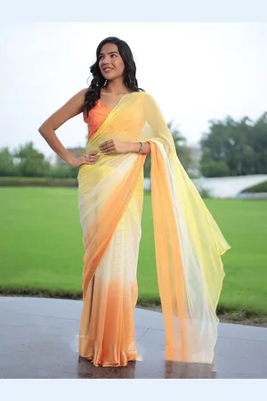 ZARI Ombre Pure Chiffon Saree