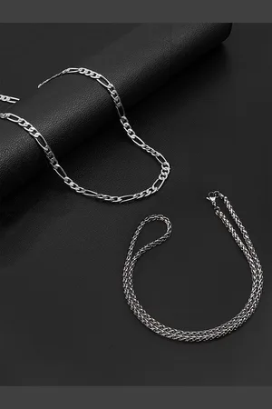 Yellow Chimes Men Set of 2 Stainless Steel Chains