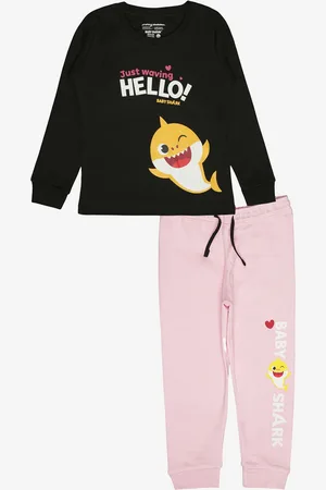 BodyCare Girls Printed Round Neck Top With Joggers