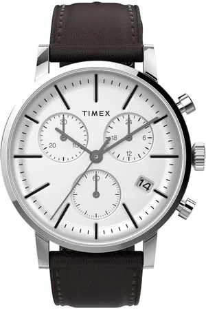 Timex Men Brass Dial & Leather Straps Analogue Watch TW2V36600
