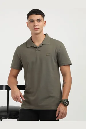Calvin Klein Men Polo Collar Applique T-shirt