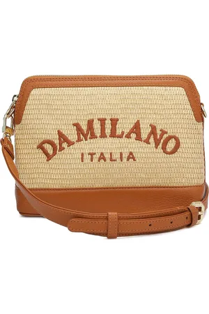 Da Milano Women Textured Leather Sling Bag with Applique